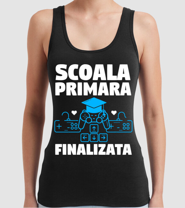 Scoala Primara Finalizata model negru pe tricou