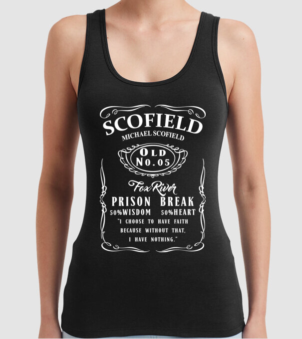 scofield model negru pe tricou