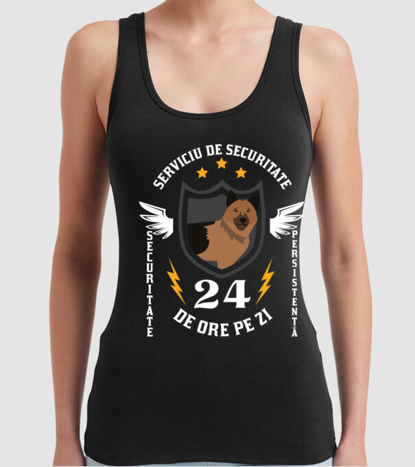 serviciu de securitate - securitate - persistență - 24 de ore pe zi model negru pe tricou