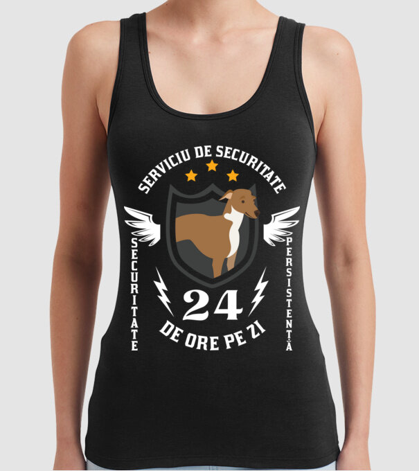 serviciu de securitate - securitate - persistență - 24 de ore pe zi model negru pe tricou