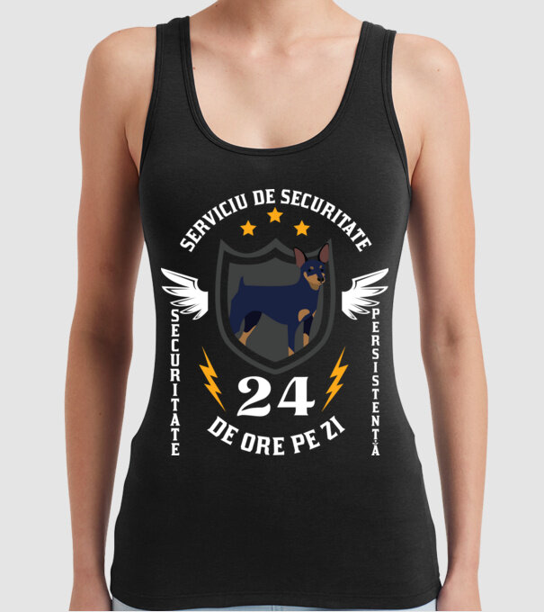 serviciu de securitate - securitate - persistență - 24 de ore pe zi model negru pe tricou