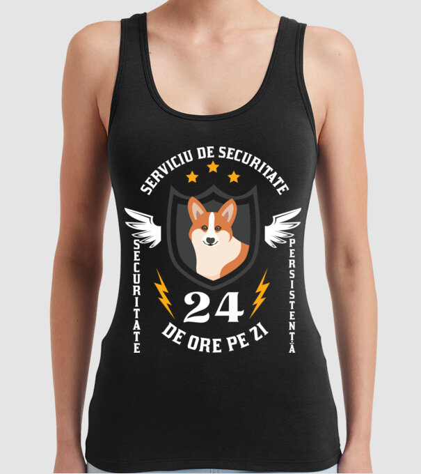 serviciu de securitate - securitate - persistență - 24 de ore pe zi model negru pe tricou