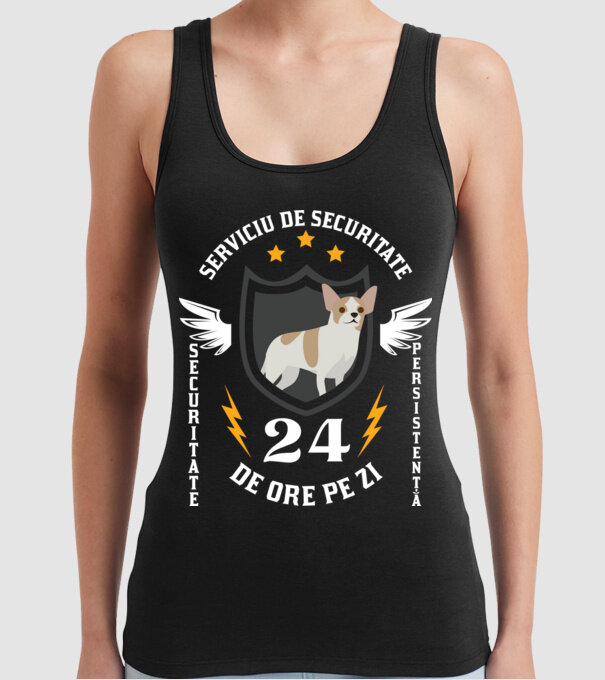 serviciu de securitate - securitate - persistență - 24 de ore pe zi model negru pe tricou