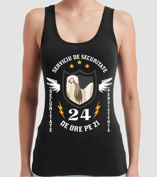 serviciu de securitate - securitate - persistență - 24 de ore pe zi model negru pe tricou