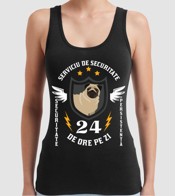 serviciu de securitate - securitate - persistență - 24 de ore pe zi model negru pe tricou