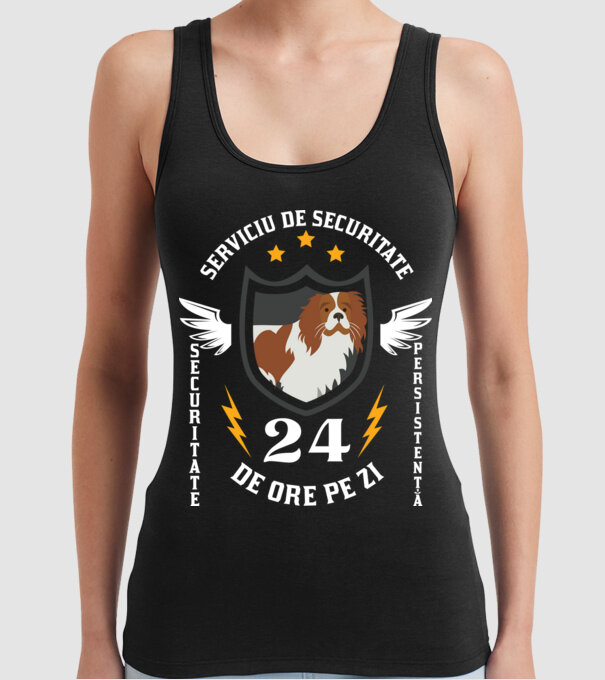 serviciu de securitate - securitate - persistență - 24 de ore pe zi model negru pe tricou