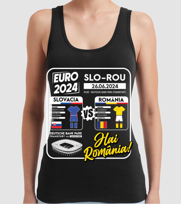 SLO-ROU euro 2024 calendar model negru pe tricou