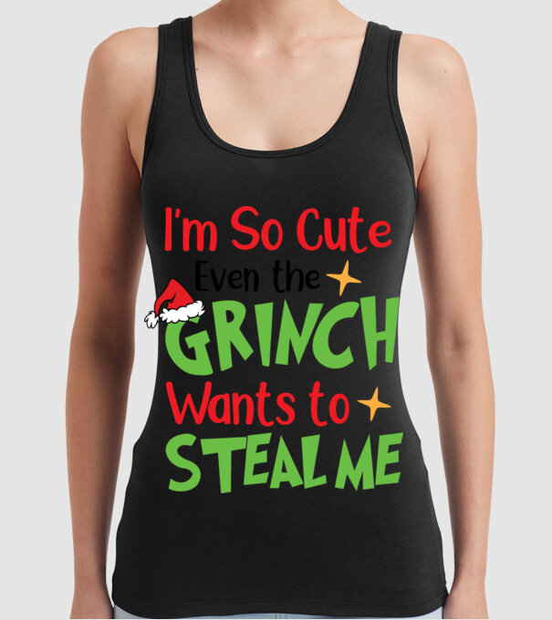 So cute Grinch model negru pe tricou