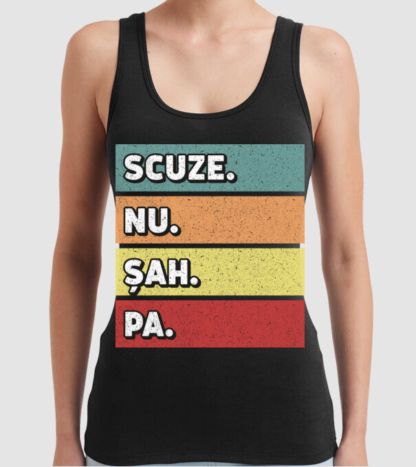 Sorry Cant Chess Bye model negru pe tricou