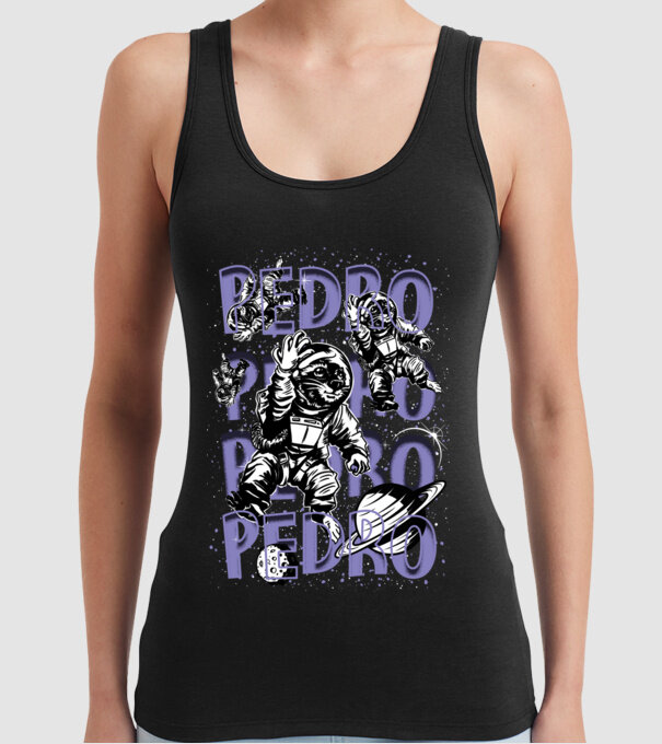 SPACE PEDRO model negru pe tricou