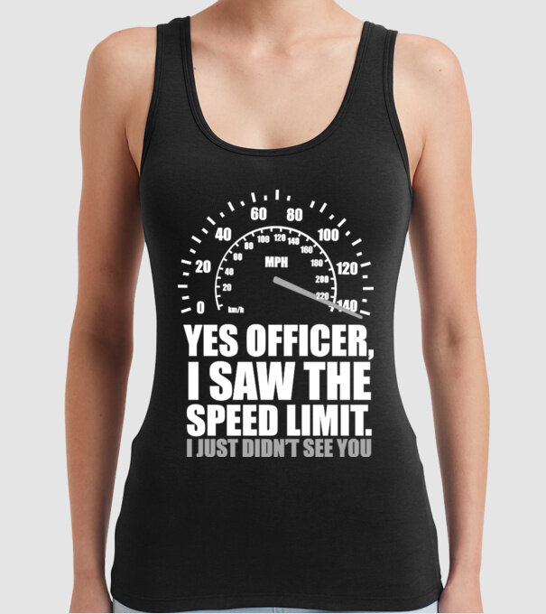 Speed limit model negru pe tricou