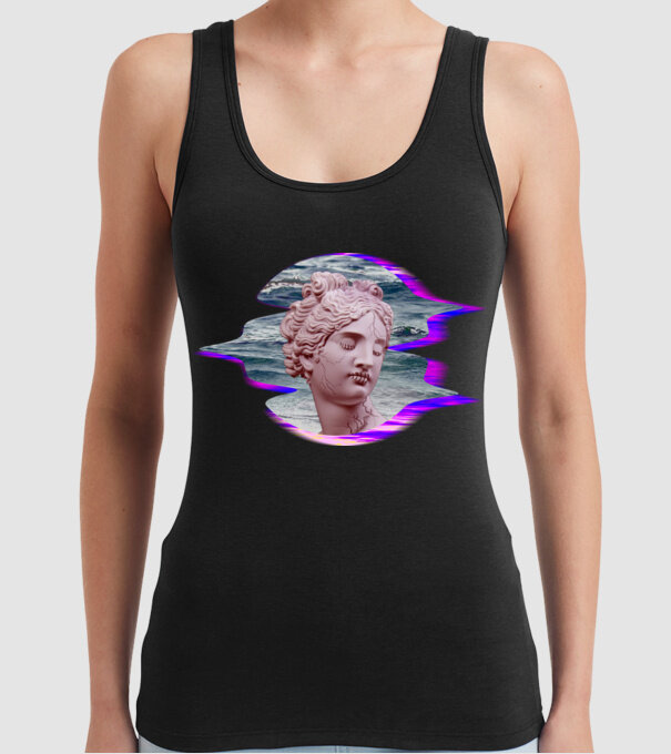 Statue model negru pe tricou