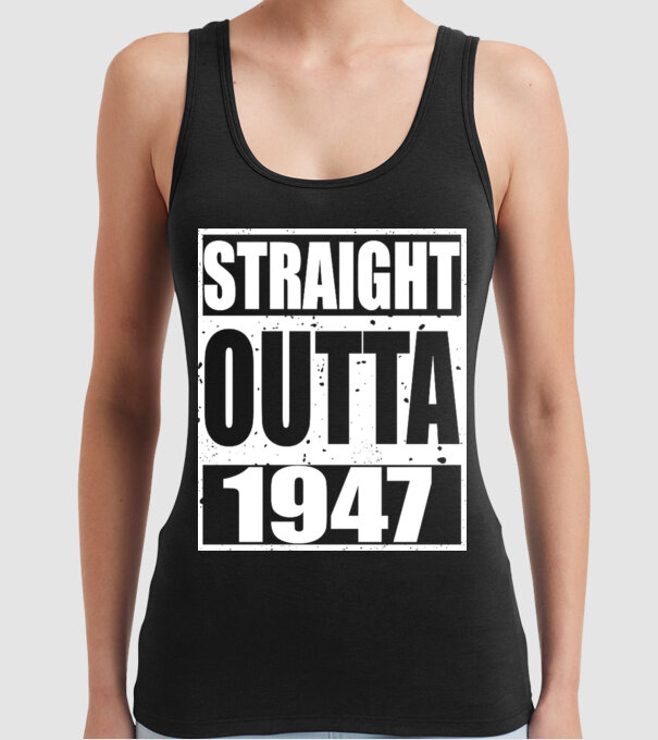 Straight Outta - 1947 model negru pe tricou