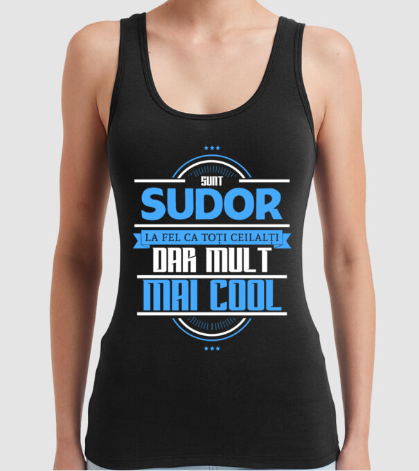 Sunt sudor, la fel ca toți ceilalți, dar mult mai cool model negru pe tricou