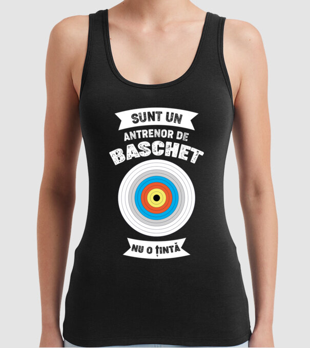 sunt un antrenor de baschet, nu o țintă model negru pe tricou
