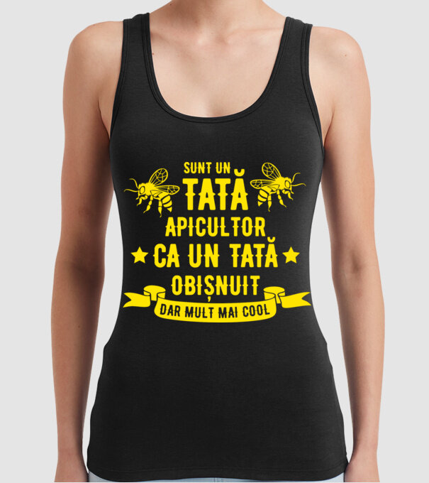 sunt un tată apicultor, ca un tată obișnuit, dar mult mai cool model negru pe tricou