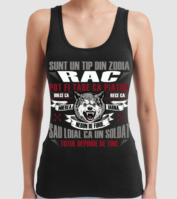 Sunt un tip din zodia Rac model negru pe tricou