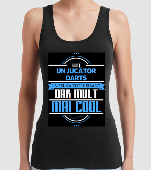 sunt un jucător darts, la fel ca toți ceilalți, dar mult mai cool model negru pe tricou