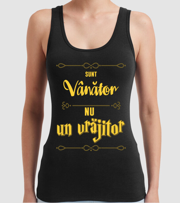 Sunt vânător, nu un magician model negru pe tricou