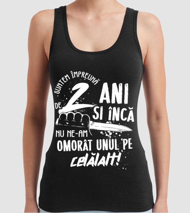 Suntem împreună de 2 ani model negru pe tricou