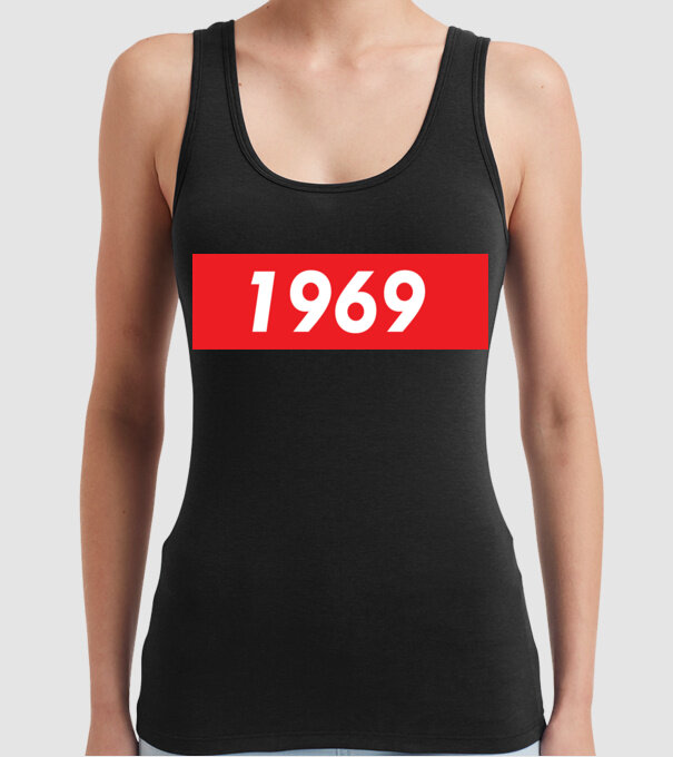 Supreme Birthday 1969 model negru pe tricou