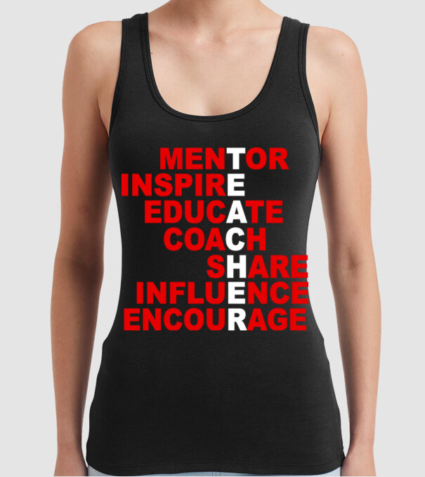 T E A C H E R model negru pe tricou