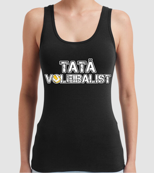 tată voleibalist model negru pe tricou