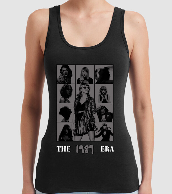 Taylor Swift ERAS grey model negru pe tricou