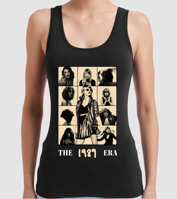 Taylor Swift ERAS peach model negru pe tricou
