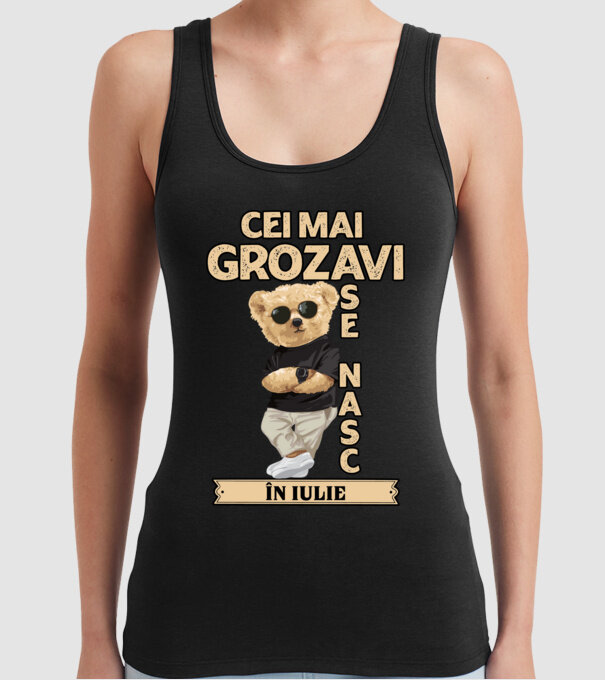 Teddy cel cool iulie model negru pe tricou