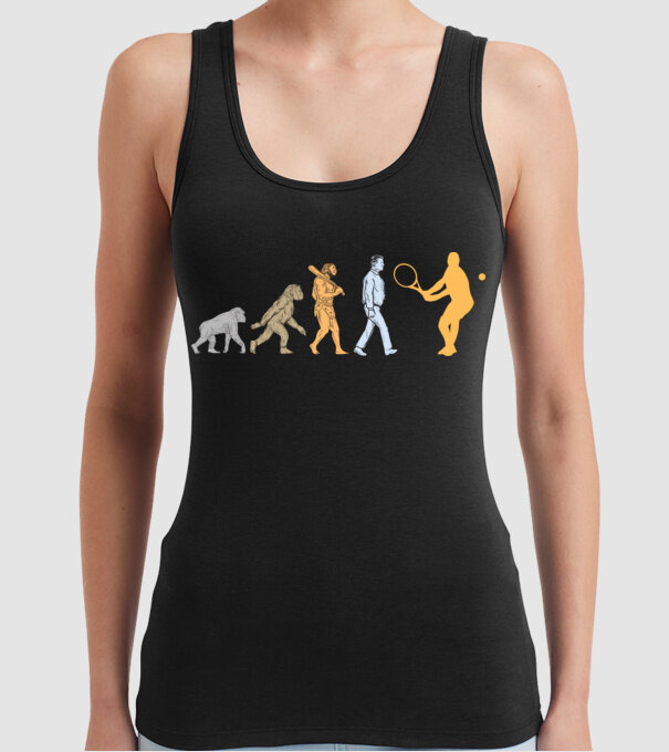 Tennis evolution model negru pe tricou