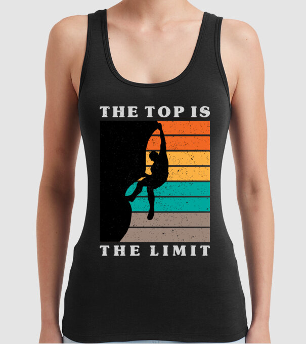 The Top is the limit model negru pe tricou