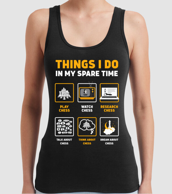 Things I do in my spare time model negru pe tricou