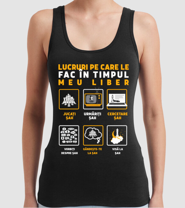 Things I do in my spare time EN model negru pe tricou