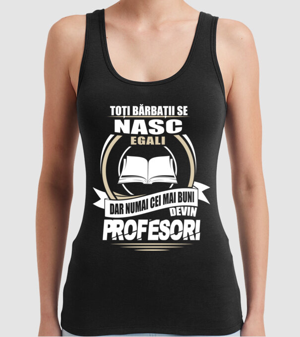 Toți bărbații se nasc egali profesori model negru pe tricou