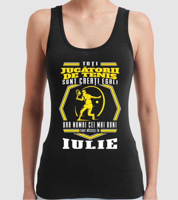 Toți jucătorii de tenis sunt creați egali iulie model negru pe tricou