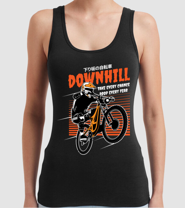 TR Downhill model negru pe tricou