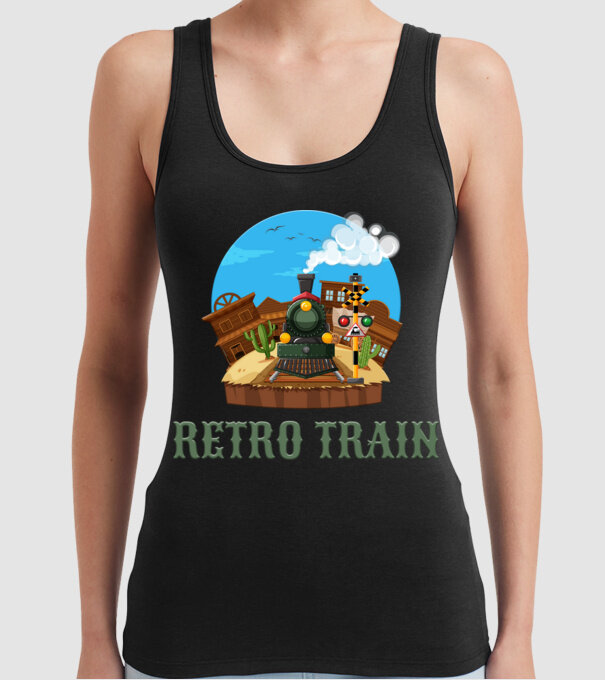 Trenuri model negru pe tricou