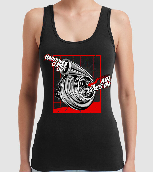 Turbo model negru pe tricou