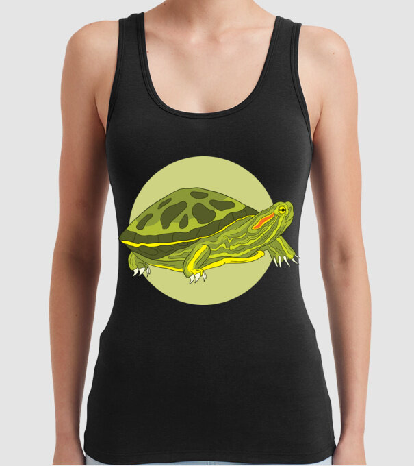 Turtle model negru pe tricou
