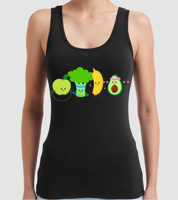 Vegan model negru pe tricou