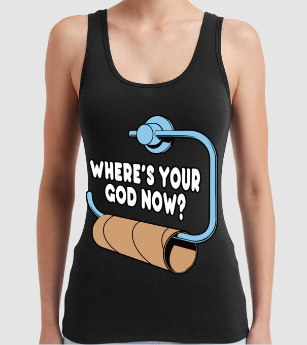 Where's your god now model negru pe tricou