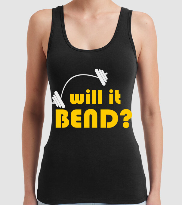 Will it bend model negru pe tricou