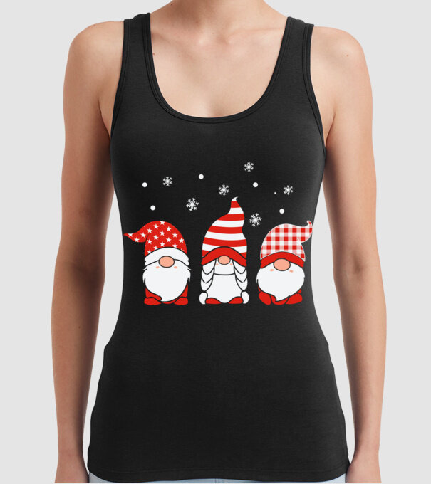 Xmas gnomes model negru pe tricou