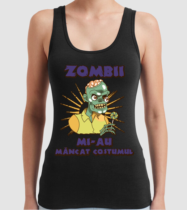 Zombii mi-au mâncat costumul model negru pe tricou