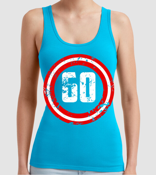 Birthday captain 60 Years old model turcoaz pe tricou