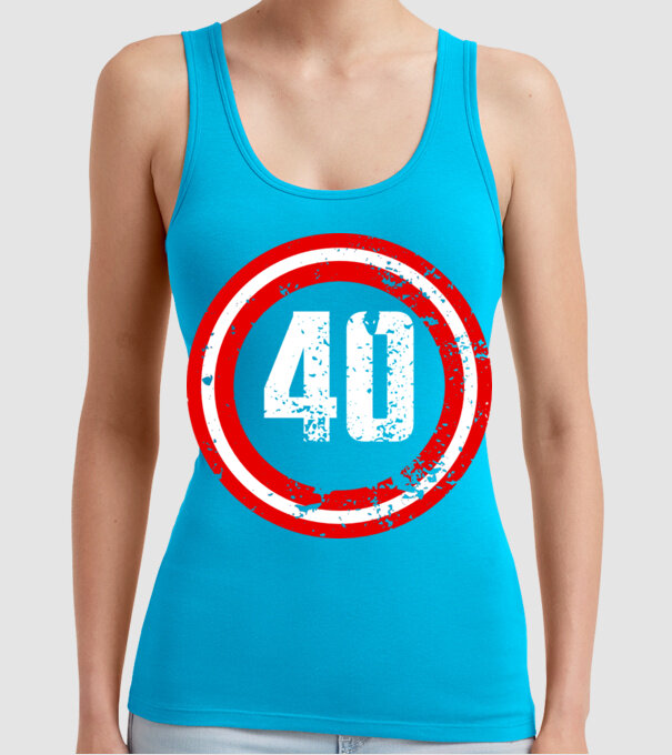 Birthday captain 40 Years old model turcoaz pe tricou