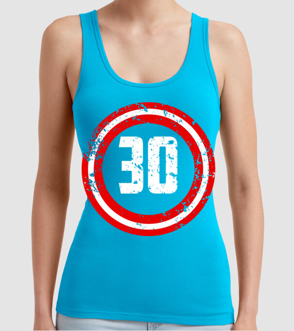 Birthday captain 30 Years old model turcoaz pe tricou