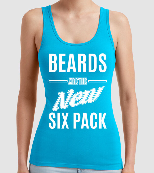 Beards are the new six pack model turcoaz pe tricou