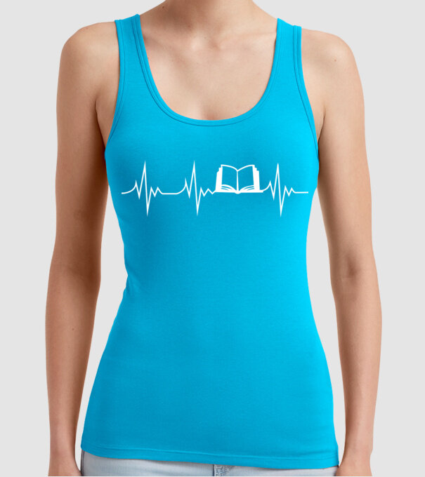 book ekg model turcoaz pe tricou
